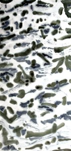 Nuages Montagnes 1, 75 cm x 35 cm, encre de Chine et pigments naturels sur papier de mûrier, 2016